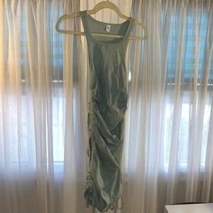 Midi tie up side dress